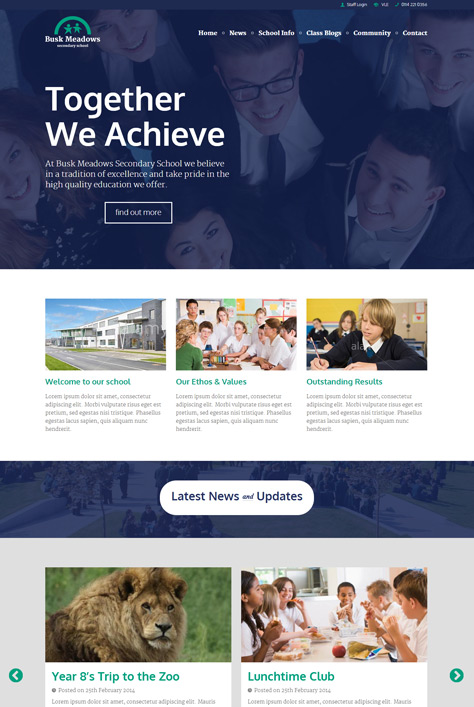 Beddington Academy Website Screenshot